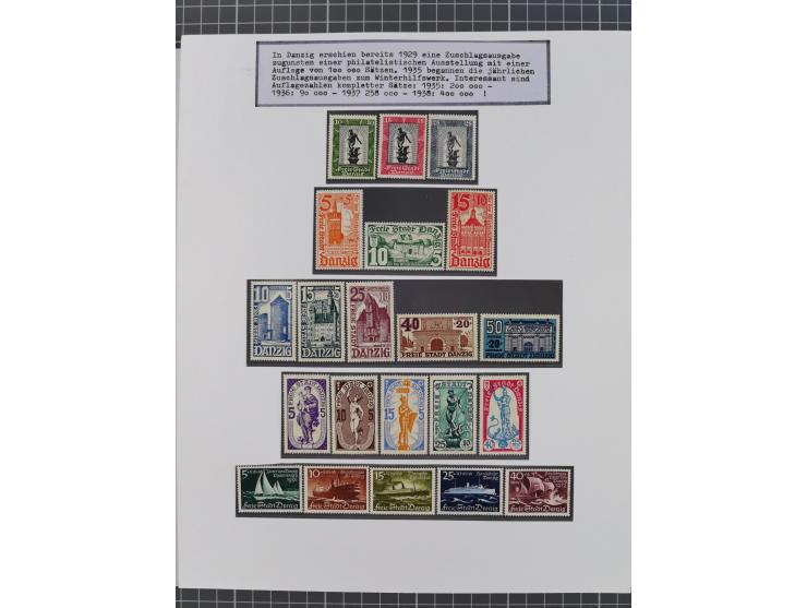 1897/1945, Zuschlags- und Wohltätigkeitsausgaben, interessante Sammlun, dabei Schweiz I-III und 117 FDC, USA Columbus-Satz (t