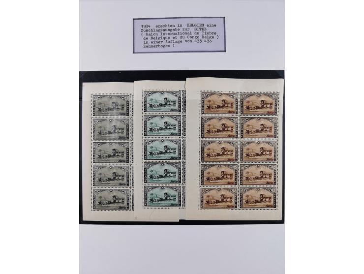 1897/1945, Zuschlags- und Wohltätigkeitsausgaben, interessante Sammlun, dabei Schweiz I-III und 117 FDC, USA Columbus-Satz (t