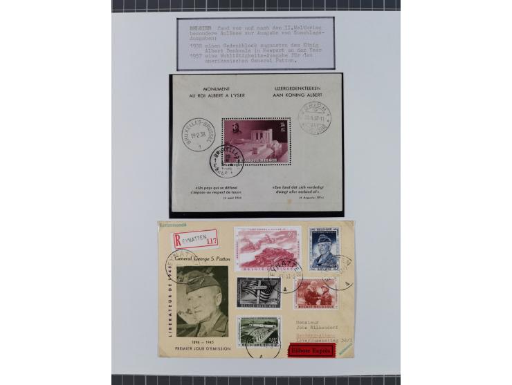 1897/1945, Zuschlags- und Wohltätigkeitsausgaben, interessante Sammlun, dabei Schweiz I-III und 117 FDC, USA Columbus-Satz (t