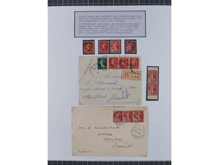 1897/1945, Zuschlags- und Wohltätigkeitsausgaben, interessante Sammlun, dabei Schweiz I-III und 117 FDC, USA Columbus-Satz (t