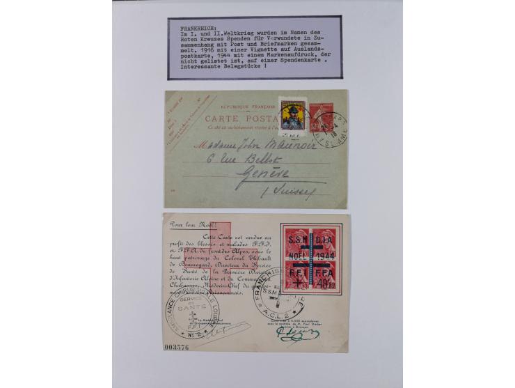 1897/1945, Zuschlags- und Wohltätigkeitsausgaben, interessante Sammlun, dabei Schweiz I-III und 117 FDC, USA Columbus-Satz (t