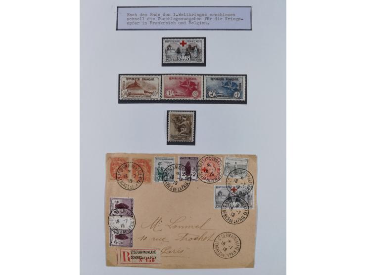 1897/1945, Zuschlags- und Wohltätigkeitsausgaben, interessante Sammlun, dabei Schweiz I-III und 117 FDC, USA Columbus-Satz (t