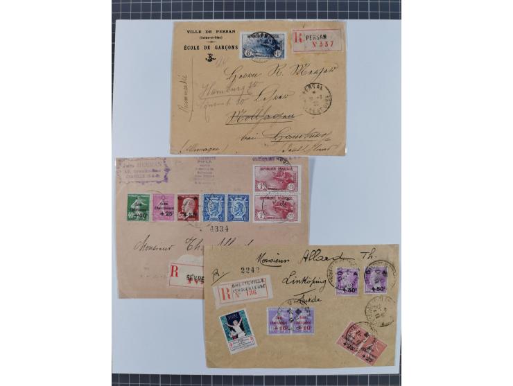1897/1945, Zuschlags- und Wohltätigkeitsausgaben, interessante Sammlun, dabei Schweiz I-III und 117 FDC, USA Columbus-Satz (t