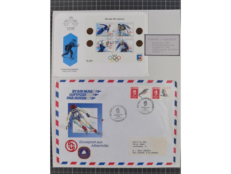 1897/1945, Zuschlags- und Wohltätigkeitsausgaben, interessante Sammlun, dabei Schweiz I-III und 117 FDC, USA Columbus-Satz (t