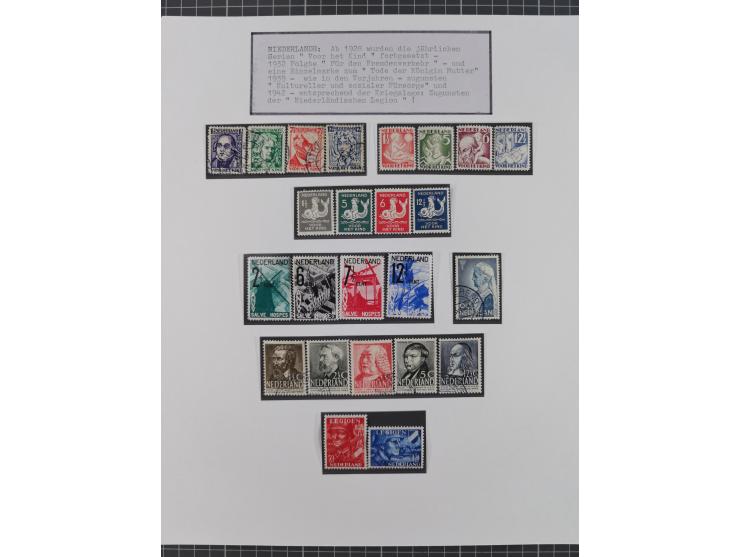 1897/1945, Zuschlags- und Wohltätigkeitsausgaben, interessante Sammlun, dabei Schweiz I-III und 117 FDC, USA Columbus-Satz (t