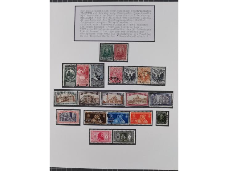 1897/1945, Zuschlags- und Wohltätigkeitsausgaben, interessante Sammlun, dabei Schweiz I-III und 117 FDC, USA Columbus-Satz (t