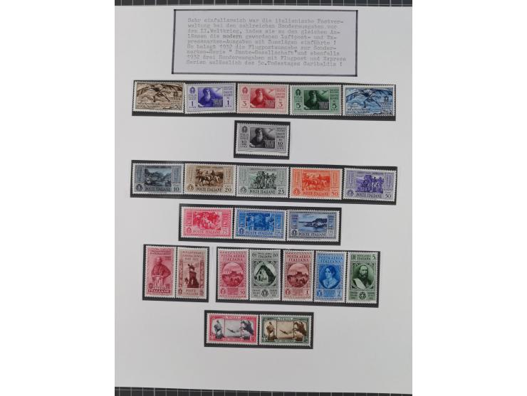 1897/1945, Zuschlags- und Wohltätigkeitsausgaben, interessante Sammlun, dabei Schweiz I-III und 117 FDC, USA Columbus-Satz (t