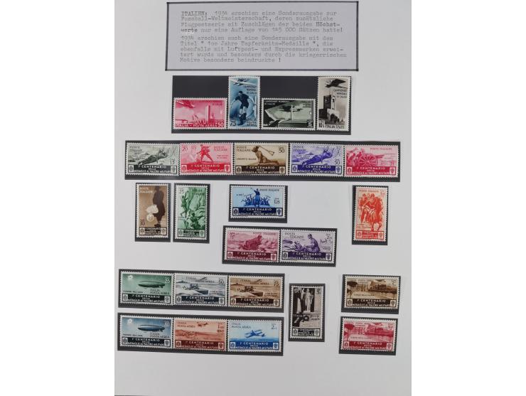 1897/1945, Zuschlags- und Wohltätigkeitsausgaben, interessante Sammlun, dabei Schweiz I-III und 117 FDC, USA Columbus-Satz (t