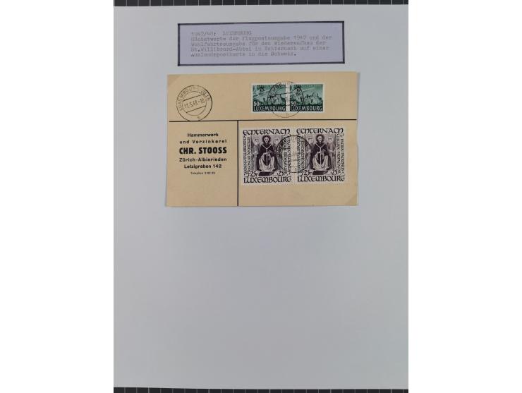 1897/1945, Zuschlags- und Wohltätigkeitsausgaben, interessante Sammlun, dabei Schweiz I-III und 117 FDC, USA Columbus-Satz (t