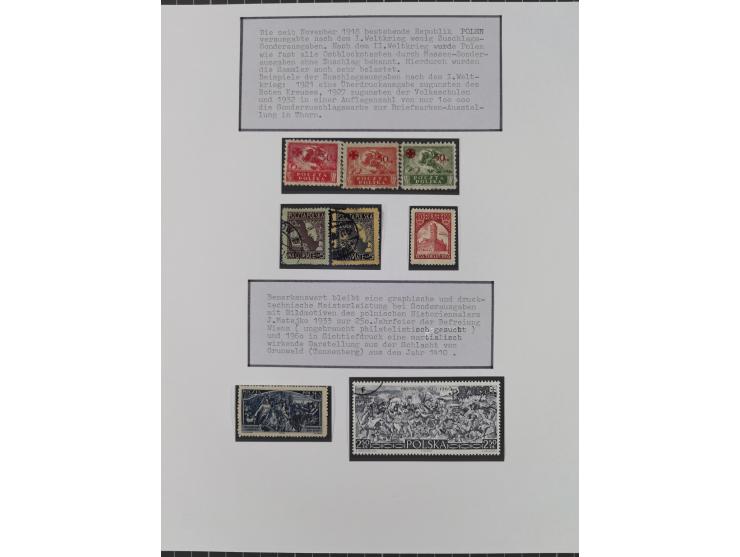 1897/1945, Zuschlags- und Wohltätigkeitsausgaben, interessante Sammlun, dabei Schweiz I-III und 117 FDC, USA Columbus-Satz (t