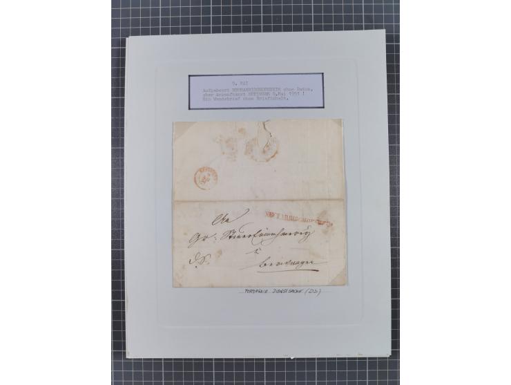 1851, 'Der Ausgabe-Monat der Badischen Briefmarken', interessante Sammlung mit über 60 Belegen einschließlich einiger spätere