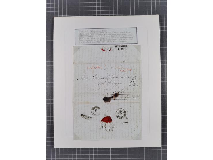 1851, 'Der Ausgabe-Monat der Badischen Briefmarken', interessante Sammlung mit über 60 Belegen einschließlich einiger spätere