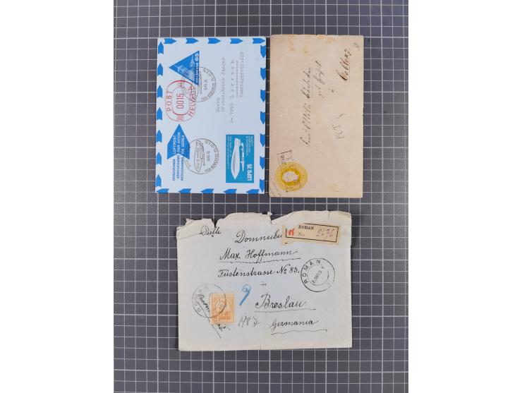 1849/1980, interessante kleine Partie mit auch etwas Ausland, dabei DR mit gestempeltem Herzstück aus Block 2, Eisbärblock, A