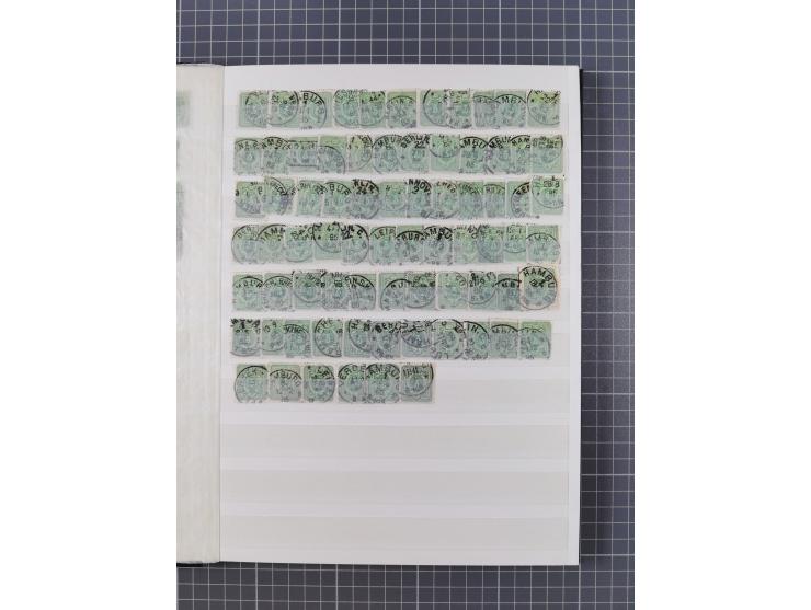 1880/1940 (ca.), interessante Partie in 6 Steckbüchern, dabei u.a. Kolonien sowie schöner Teil Infla mit vielen guten signier