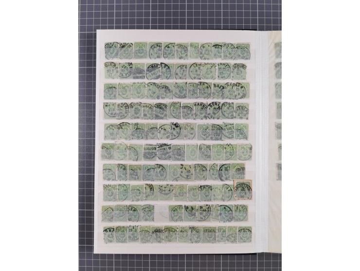 1880/1940 (ca.), interessante Partie in 6 Steckbüchern, dabei u.a. Kolonien sowie schöner Teil Infla mit vielen guten signier