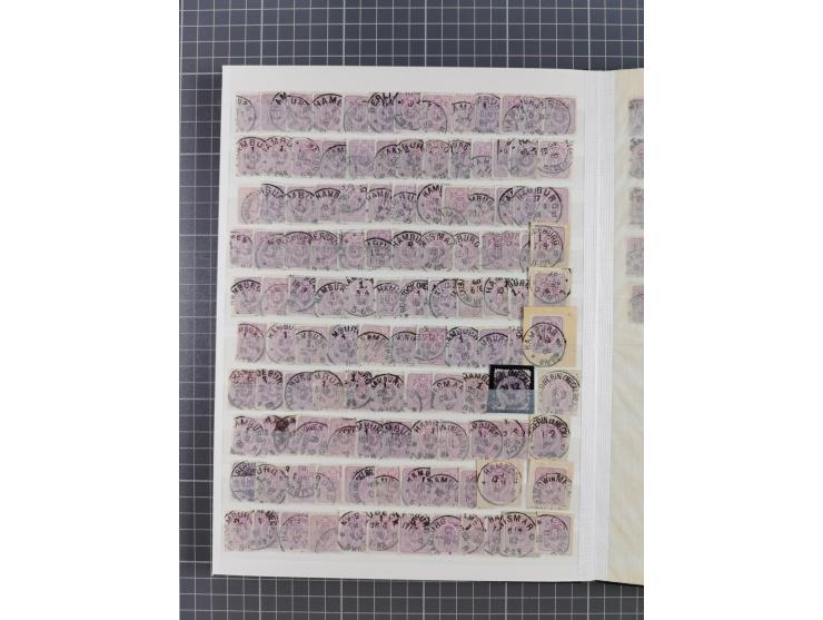 1880/1940 (ca.), interessante Partie in 6 Steckbüchern, dabei u.a. Kolonien sowie schöner Teil Infla mit vielen guten signier