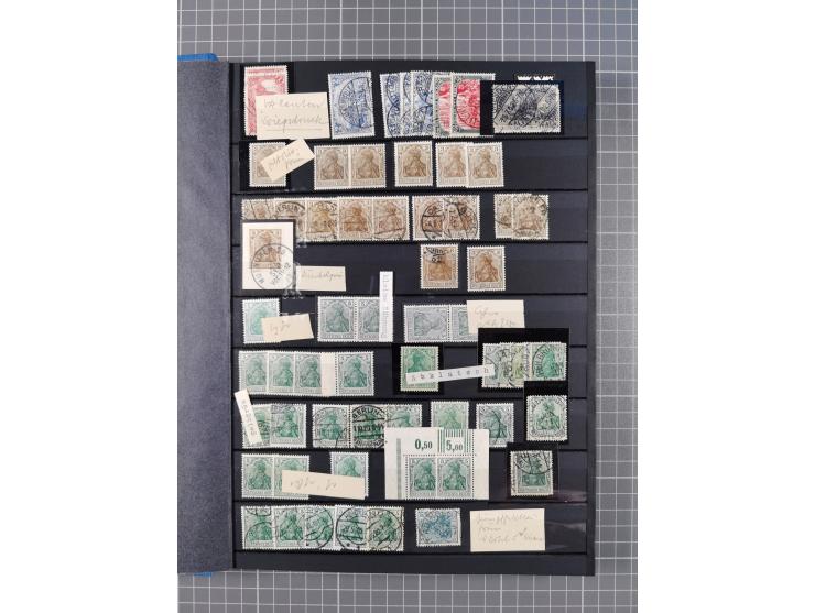 1880/1940 (ca.), interessante Partie in 6 Steckbüchern, dabei u.a. Kolonien sowie schöner Teil Infla mit vielen guten signier