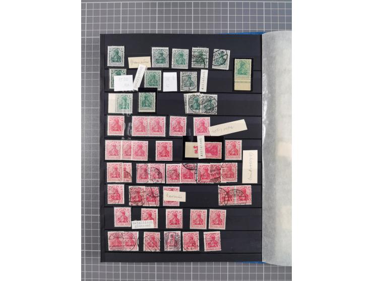 1880/1940 (ca.), interessante Partie in 6 Steckbüchern, dabei u.a. Kolonien sowie schöner Teil Infla mit vielen guten signier