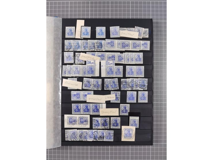 1880/1940 (ca.), interessante Partie in 6 Steckbüchern, dabei u.a. Kolonien sowie schöner Teil Infla mit vielen guten signier