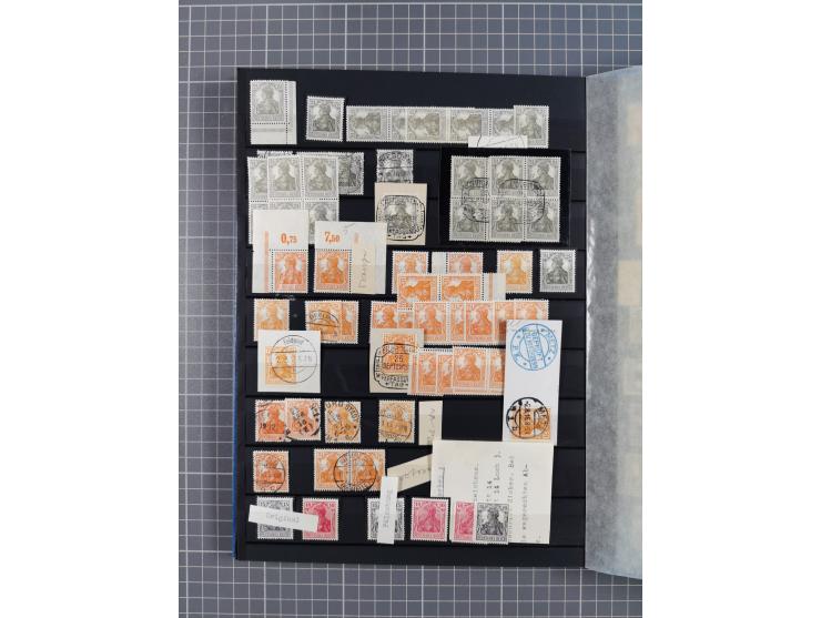 1880/1940 (ca.), interessante Partie in 6 Steckbüchern, dabei u.a. Kolonien sowie schöner Teil Infla mit vielen guten signier
