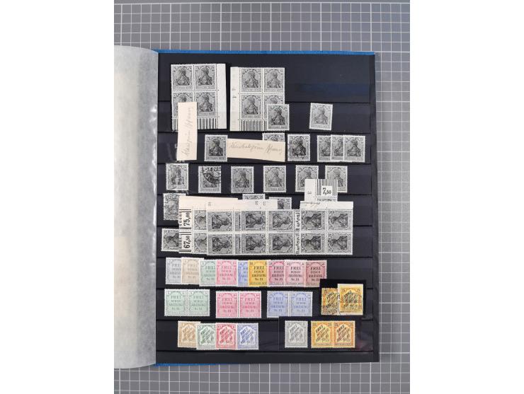 1880/1940 (ca.), interessante Partie in 6 Steckbüchern, dabei u.a. Kolonien sowie schöner Teil Infla mit vielen guten signier