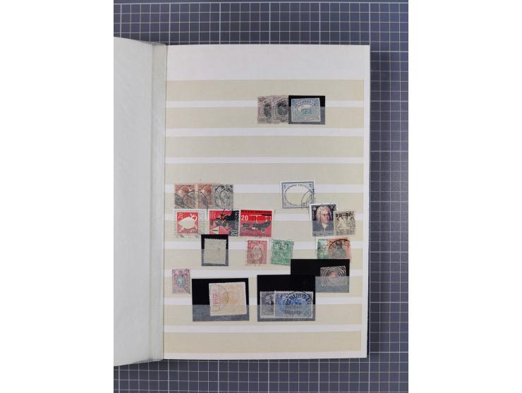 1880/1940 (ca.), interessante Partie in 6 Steckbüchern, dabei u.a. Kolonien sowie schöner Teil Infla mit vielen guten signier