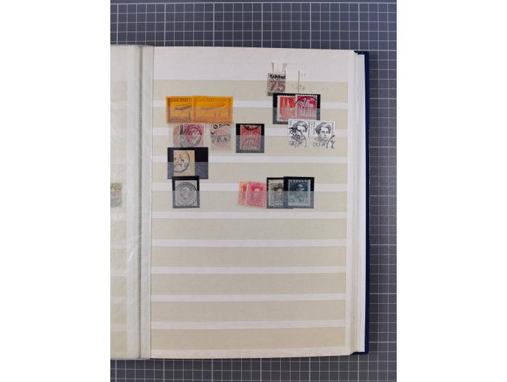 1880/1940 (ca.), interessante Partie in 6 Steckbüchern, dabei u.a. Kolonien sowie schöner Teil Infla mit vielen guten signier