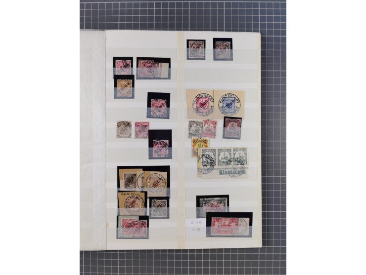 1880/1940 (ca.), interessante Partie in 6 Steckbüchern, dabei u.a. Kolonien sowie schöner Teil Infla mit vielen guten signier