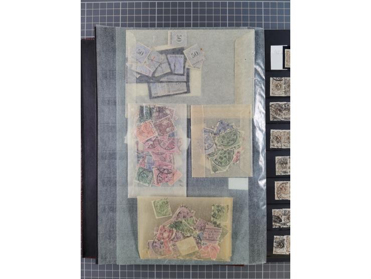 1880/1940 (ca.), interessante Partie in 6 Steckbüchern, dabei u.a. Kolonien sowie schöner Teil Infla mit vielen guten signier