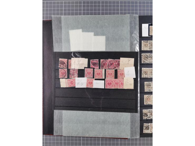 1880/1940 (ca.), interessante Partie in 6 Steckbüchern, dabei u.a. Kolonien sowie schöner Teil Infla mit vielen guten signier