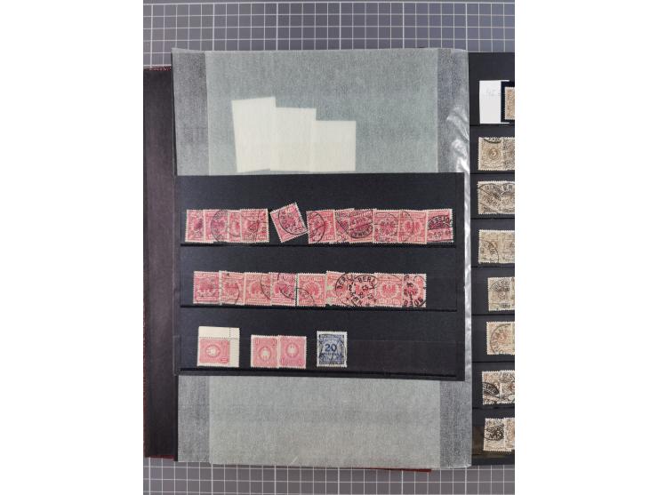 1880/1940 (ca.), interessante Partie in 6 Steckbüchern, dabei u.a. Kolonien sowie schöner Teil Infla mit vielen guten signier