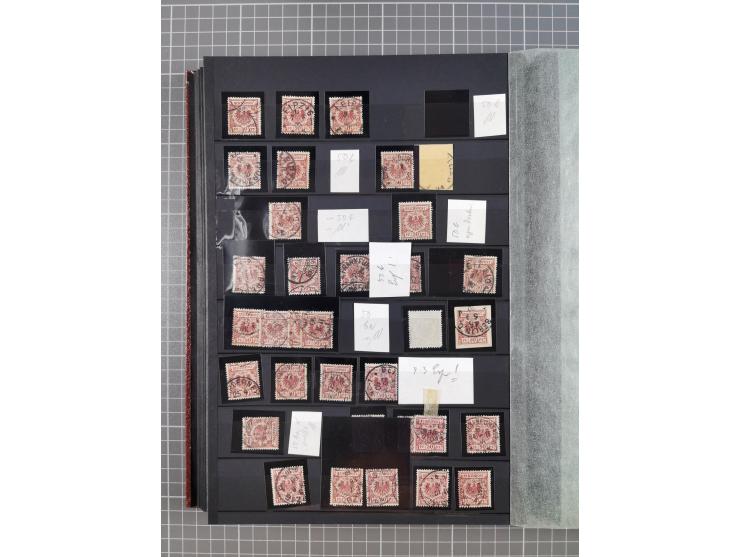 1880/1940 (ca.), interessante Partie in 6 Steckbüchern, dabei u.a. Kolonien sowie schöner Teil Infla mit vielen guten signier