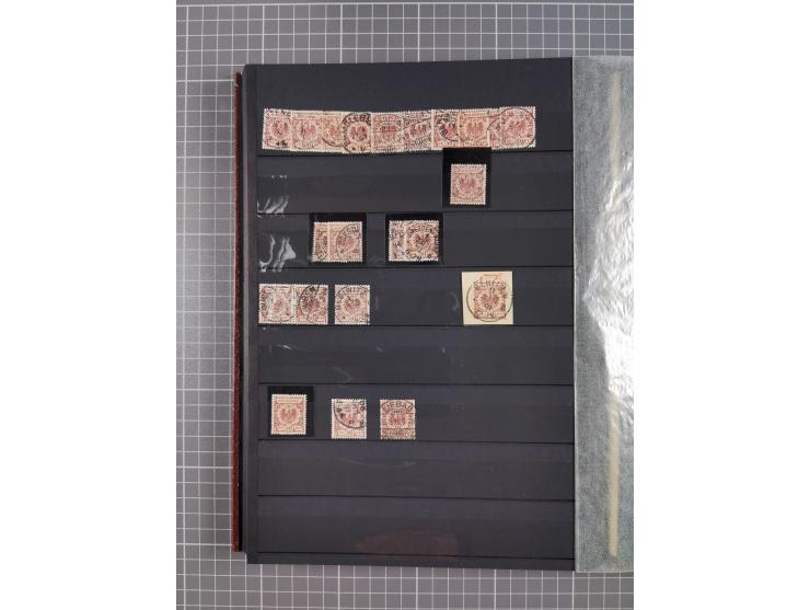 1880/1940 (ca.), interessante Partie in 6 Steckbüchern, dabei u.a. Kolonien sowie schöner Teil Infla mit vielen guten signier