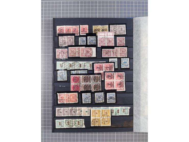 1880/1940 (ca.), interessante Partie in 6 Steckbüchern, dabei u.a. Kolonien sowie schöner Teil Infla mit vielen guten signier