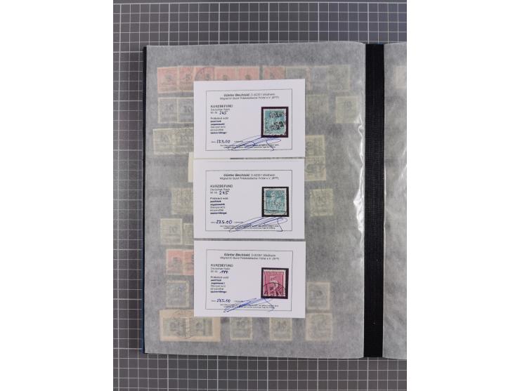 1880/1940 (ca.), interessante Partie in 6 Steckbüchern, dabei u.a. Kolonien sowie schöner Teil Infla mit vielen guten signier