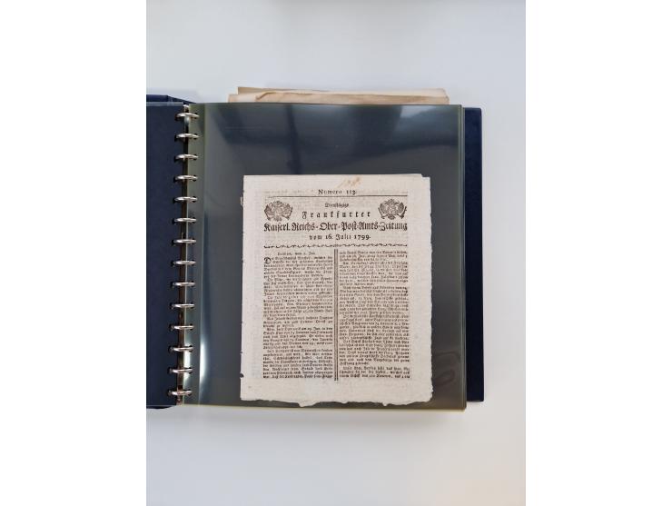 1750/1900 (ca.), Frankfurt am Main, reichhaltiger Sammlungsbestand mit rund 450 Belegen, dabei viele Postscheine der Brief- u