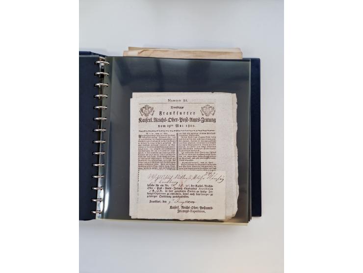 1750/1900 (ca.), Frankfurt am Main, reichhaltiger Sammlungsbestand mit rund 450 Belegen, dabei viele Postscheine der Brief- u