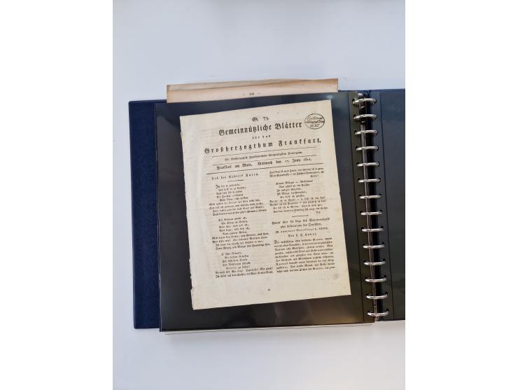 1750/1900 (ca.), Frankfurt am Main, reichhaltiger Sammlungsbestand mit rund 450 Belegen, dabei viele Postscheine der Brief- u