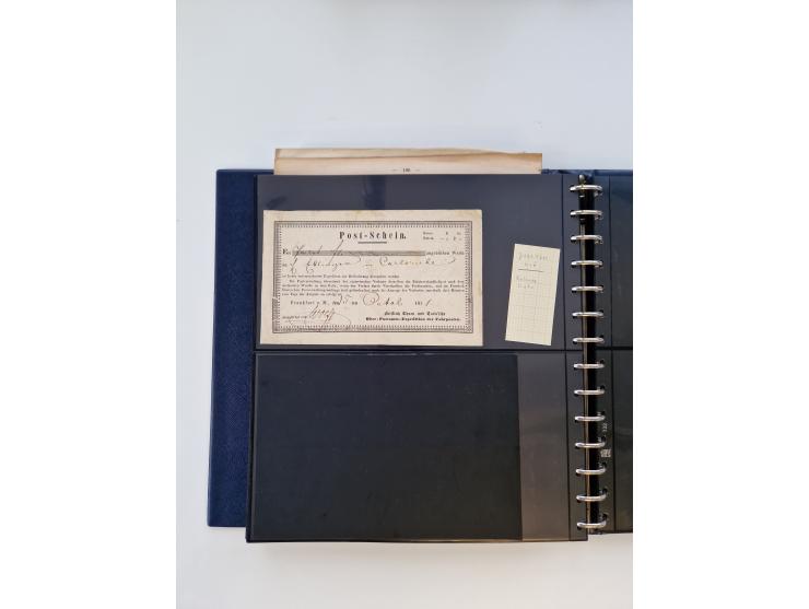 1750/1900 (ca.), Frankfurt am Main, reichhaltiger Sammlungsbestand mit rund 450 Belegen, dabei viele Postscheine der Brief- u