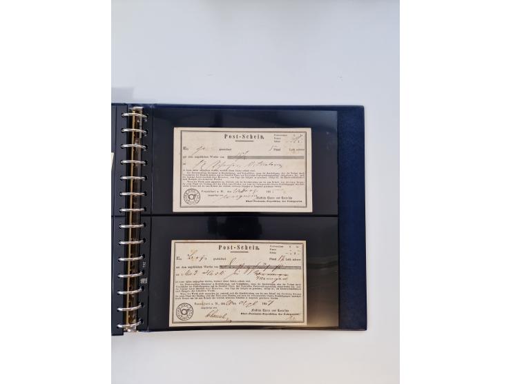 1750/1900 (ca.), Frankfurt am Main, reichhaltiger Sammlungsbestand mit rund 450 Belegen, dabei viele Postscheine der Brief- u