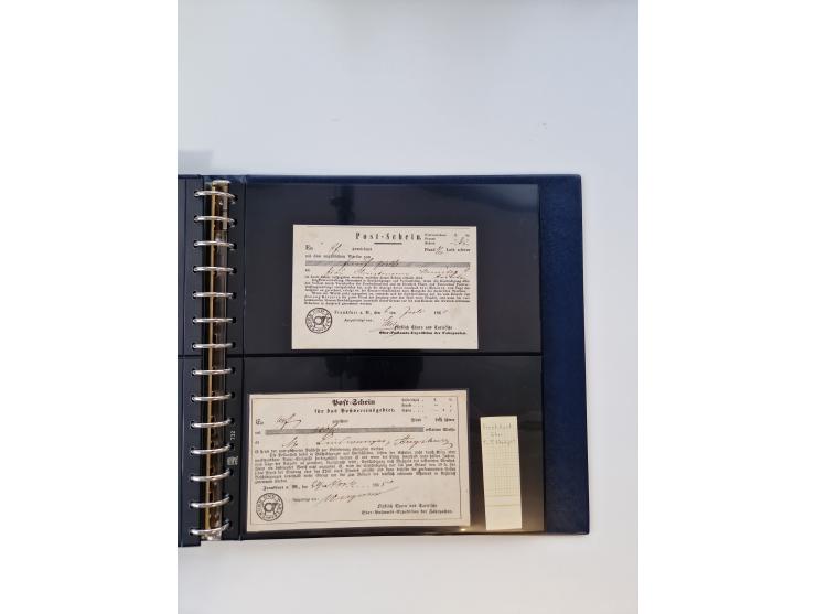 1750/1900 (ca.), Frankfurt am Main, reichhaltiger Sammlungsbestand mit rund 450 Belegen, dabei viele Postscheine der Brief- u