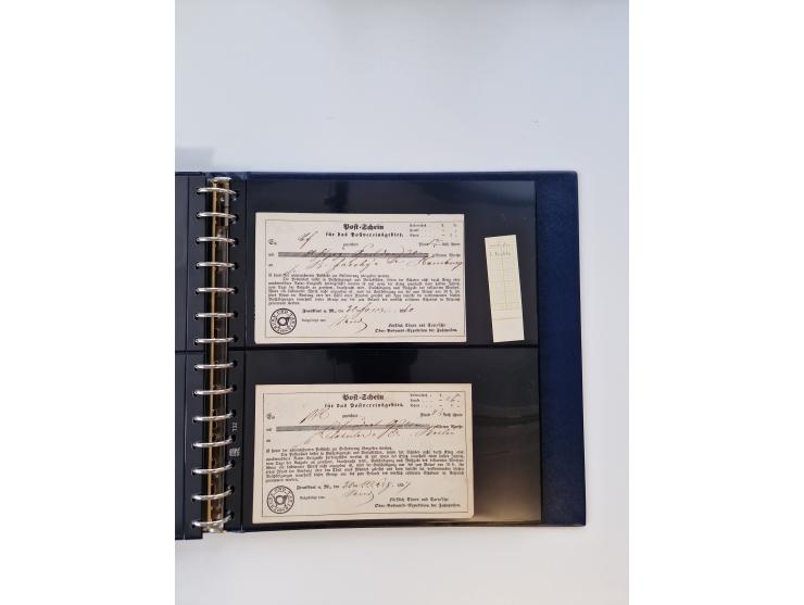 1750/1900 (ca.), Frankfurt am Main, reichhaltiger Sammlungsbestand mit rund 450 Belegen, dabei viele Postscheine der Brief- u