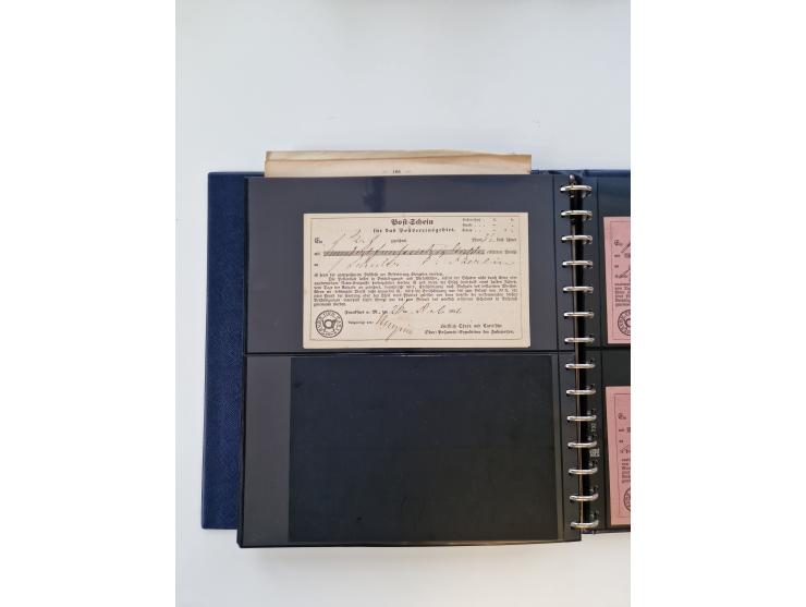 1750/1900 (ca.), Frankfurt am Main, reichhaltiger Sammlungsbestand mit rund 450 Belegen, dabei viele Postscheine der Brief- u