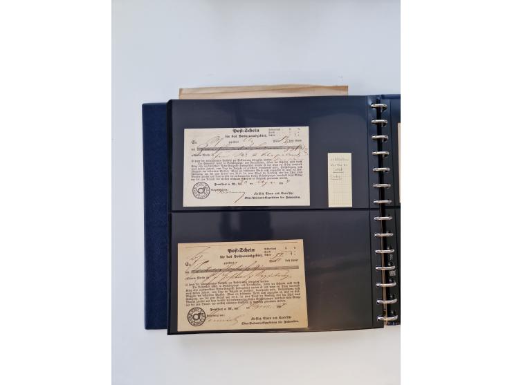 1750/1900 (ca.), Frankfurt am Main, reichhaltiger Sammlungsbestand mit rund 450 Belegen, dabei viele Postscheine der Brief- u