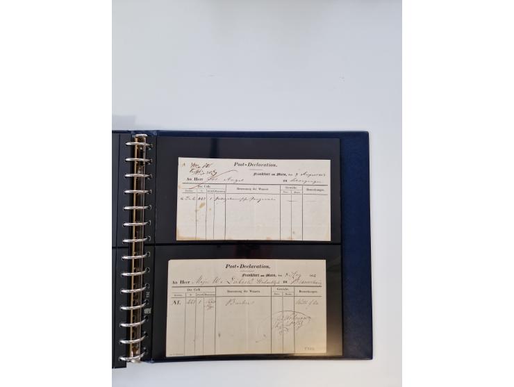 1750/1900 (ca.), Frankfurt am Main, reichhaltiger Sammlungsbestand mit rund 450 Belegen, dabei viele Postscheine der Brief- u