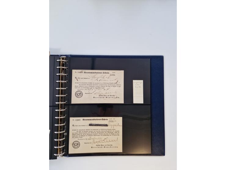 1750/1900 (ca.), Frankfurt am Main, reichhaltiger Sammlungsbestand mit rund 450 Belegen, dabei viele Postscheine der Brief- u