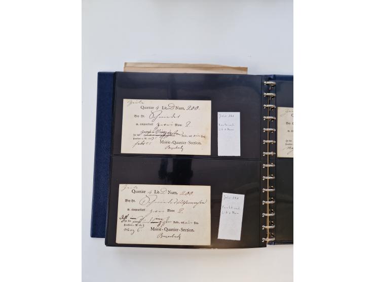 1750/1900 (ca.), Frankfurt am Main, reichhaltiger Sammlungsbestand mit rund 450 Belegen, dabei viele Postscheine der Brief- u