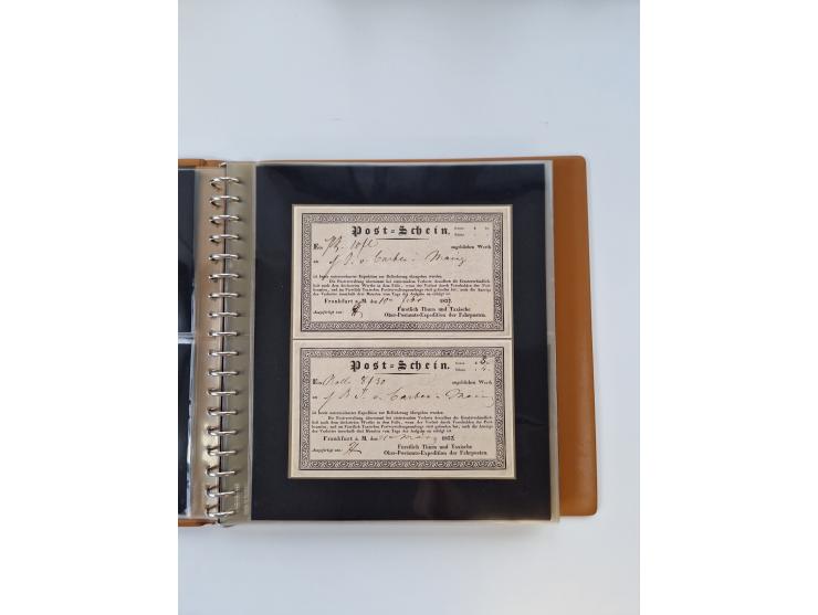 1750/1900 (ca.), Frankfurt am Main, reichhaltiger Sammlungsbestand mit rund 450 Belegen, dabei viele Postscheine der Brief- u