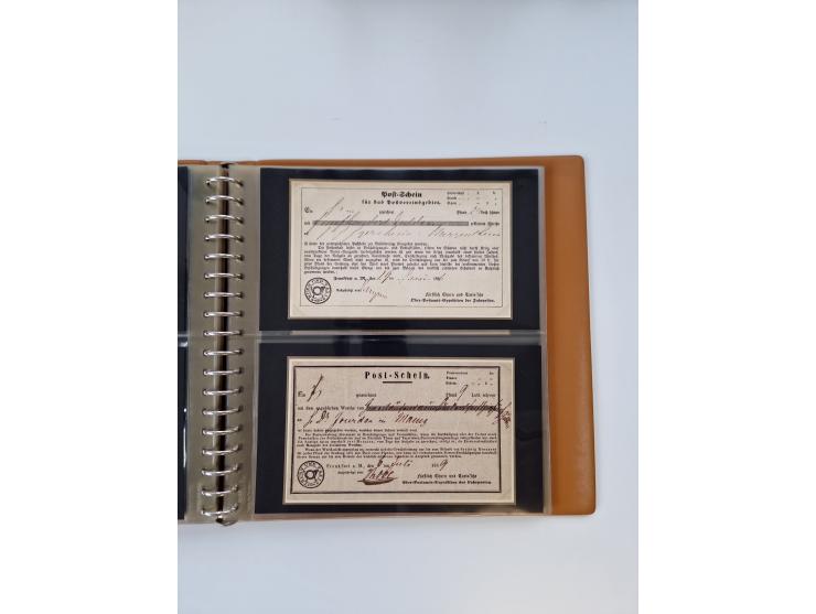 1750/1900 (ca.), Frankfurt am Main, reichhaltiger Sammlungsbestand mit rund 450 Belegen, dabei viele Postscheine der Brief- u