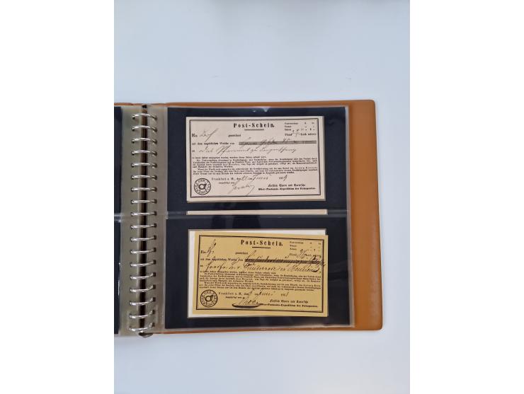 1750/1900 (ca.), Frankfurt am Main, reichhaltiger Sammlungsbestand mit rund 450 Belegen, dabei viele Postscheine der Brief- u